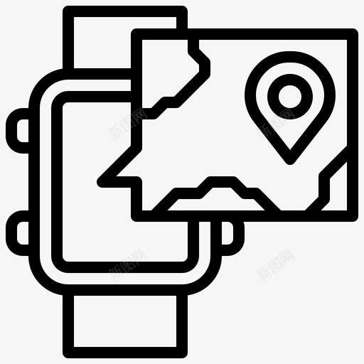 Gps位置101线性图标svg_新图网 https://ixintu.com Gps 位置101 线性