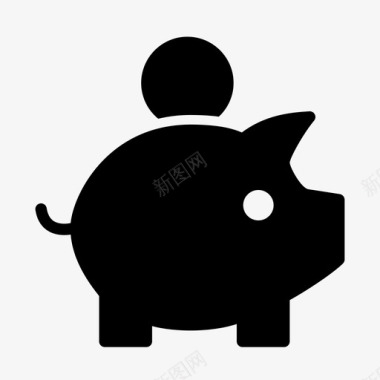 小猪银行钱保险箱图标图标