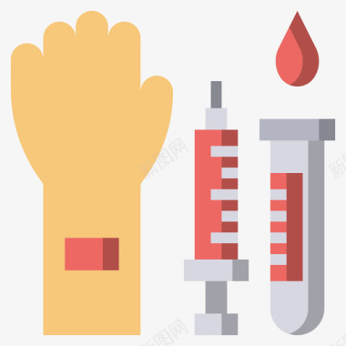 献血献血51平坦图标图标