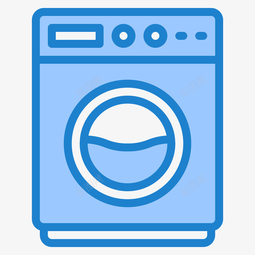 洗衣机电子10蓝色图标svg_新图网 https://ixintu.com 洗衣机 电子10 蓝色