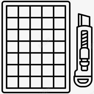 切割垫工艺切割机图标图标