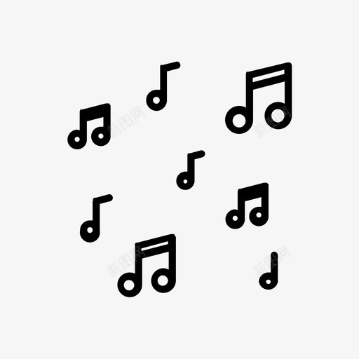 音乐气氛音符图标svg_新图网 https://ixintu.com 声音 歌曲 气氛 聚会 音乐 音符