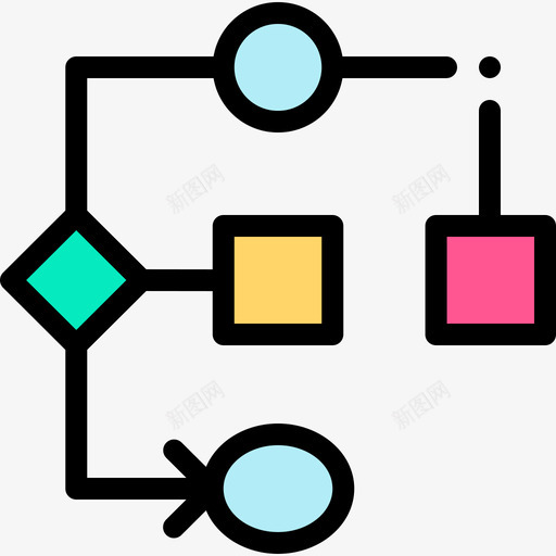 工作流网页112线颜色图标svg_新图网 https://ixintu.com 工作流 网页设计 颜色