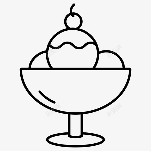 冰淇淋勺冰淇淋圣代冰淇淋小甜点图标svg_新图网 https://ixintu.com 冰淇淋勺 冰淇淋圣代冰淇淋 小甜点