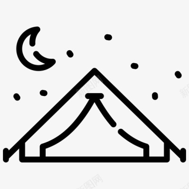 帐篷露营旅游图标图标