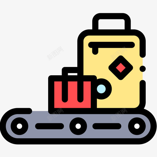 行李旅行214线性颜色图标svg_新图网 https://ixintu.com 旅行214 线性颜色 行李