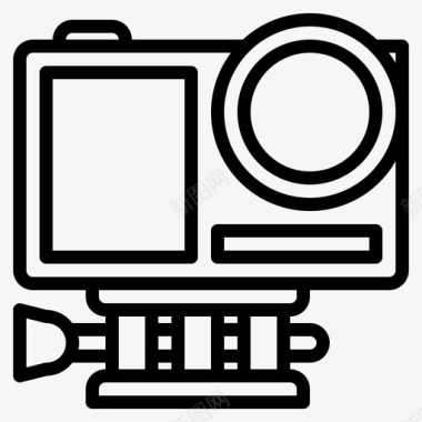动作摄影机摄影111直线图标图标