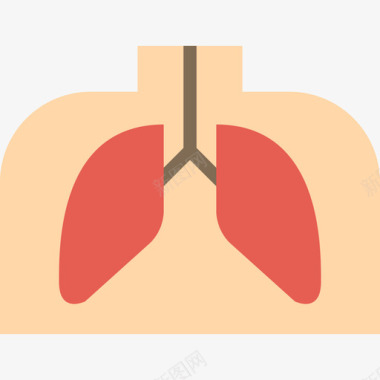肺医用143扁平图标图标