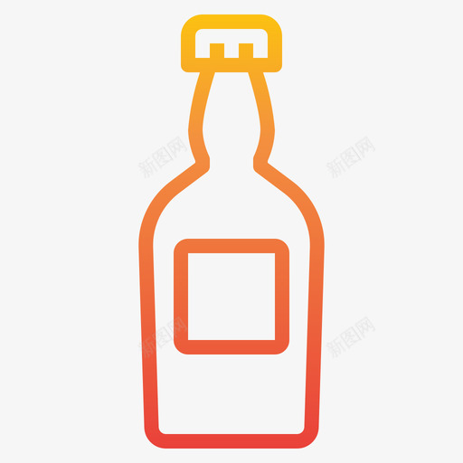 啤酒瓶瓶子和容器2梯度图标svg_新图网 https://ixintu.com 啤酒瓶 容器 梯度 瓶子