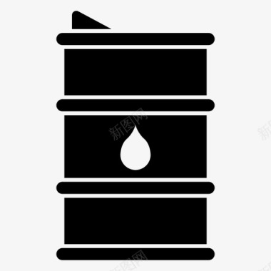 石油桶装罐装图标图标