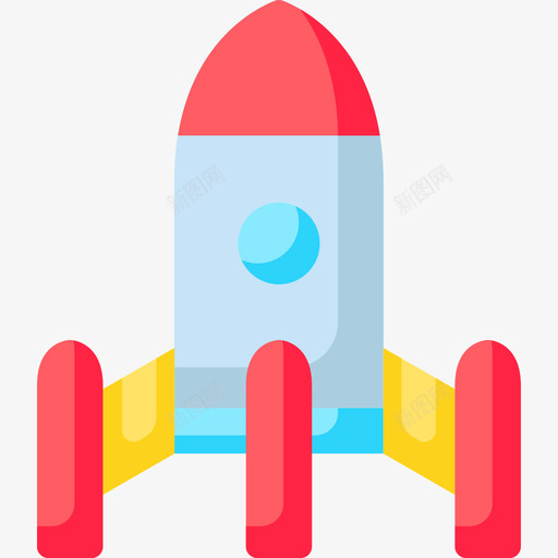 火箭儿童玩具22扁平图标svg_新图网 https://ixintu.com 儿童玩具 扁平 火箭