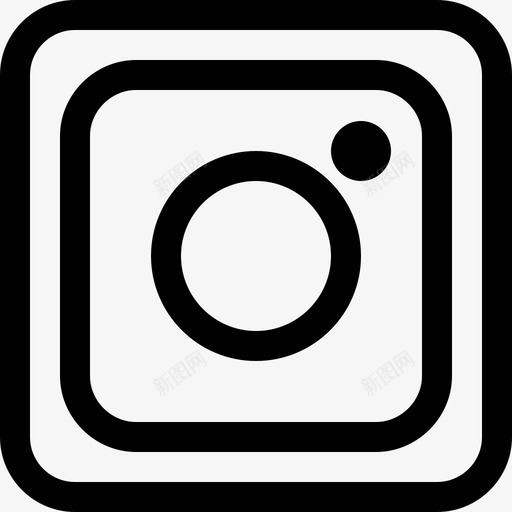 Instagram社交媒体徽标5线性图标svg_新图网 https://ixintu.com Instagram 媒体 徽标 社交 线性
