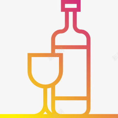 葡萄酒饮料19梯度图标图标
