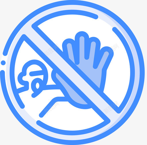 禁止进入警告标志1蓝色图标svg_新图网 https://ixintu.com 标志 禁止 蓝色 警告 进入