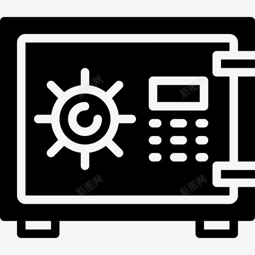 保险箱加密和货币5实心图标svg_新图网 https://ixintu.com 保险箱 加密 实心 货币