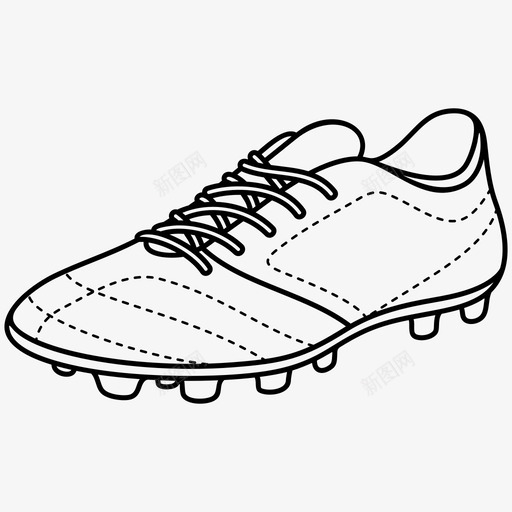 足球鞋靴子鞋子图标svg_新图网 https://ixintu.com 足球 足球鞋 运动 靴子 鞋子