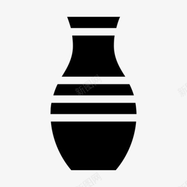 花瓶埃及罐子图标图标