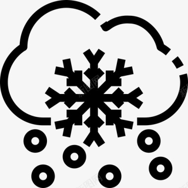 降雪云天气图标图标