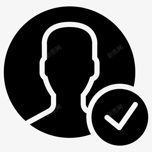 接受批准完成图标svg_新图网 https://ixintu.com 交谈 完成 批准 接受 用户