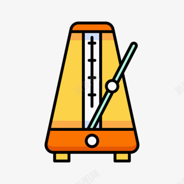 节拍器乐器32线性颜色图标图标