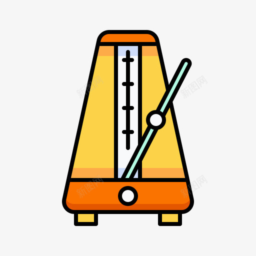 节拍器乐器32线性颜色图标svg_新图网 https://ixintu.com 乐器 线性 节拍器 颜色