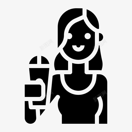 女人人和生活方式填充图标svg_新图网 https://ixintu.com 人和 填充 女人 生活方式