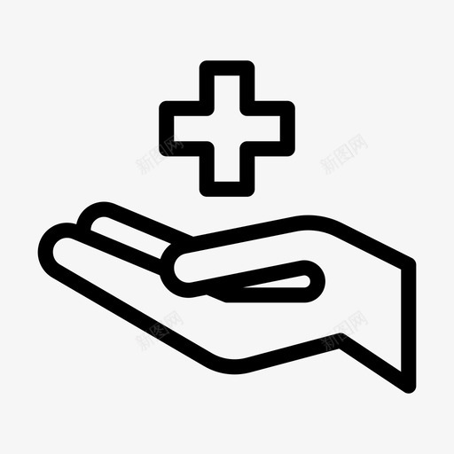 帮助护理手图标svg_新图网 https://ixintu.com 保护 医疗卫生 安全 帮助 护理 标志