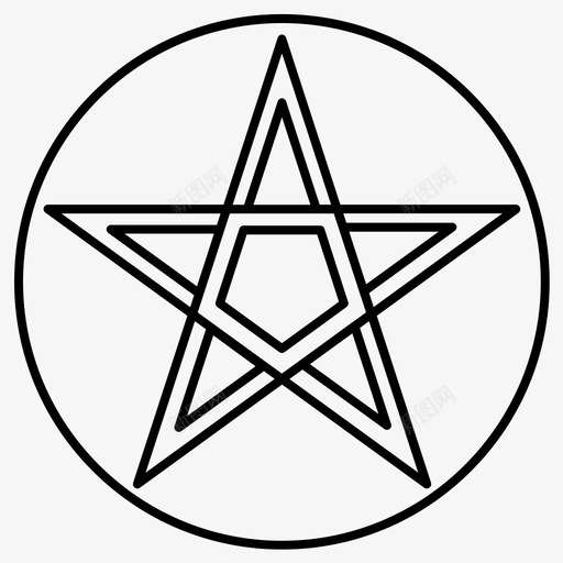 星星宗教形状图标svg_新图网 https://ixintu.com 万圣节常规线条67 宗教 形状 星星