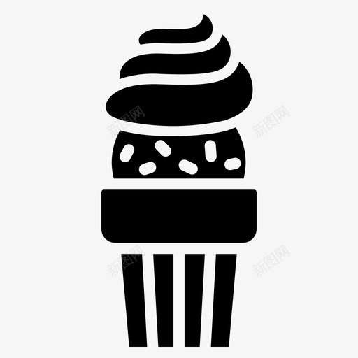 冰淇淋筒甜点冷冻图标svg_新图网 https://ixintu.com 冰淇淋 冷冻 甜点