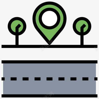 道路地图13线颜色图标图标