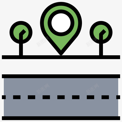 道路地图13线颜色图标svg_新图网 https://ixintu.com 地图 道路 颜色