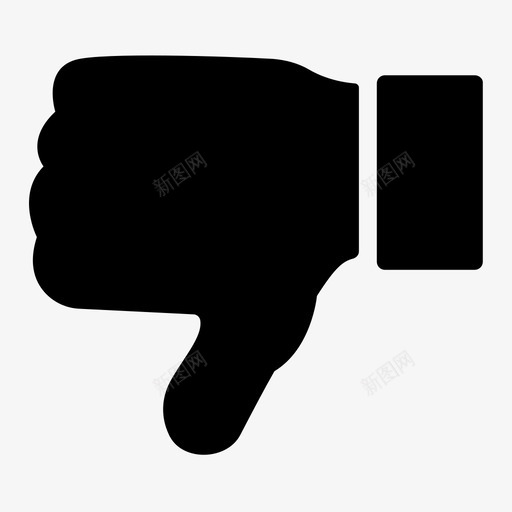 竖起大拇指不喜欢投赞成票图标svg_新图网 https://ixintu.com 不喜欢 大拇指 竖起 赞成票