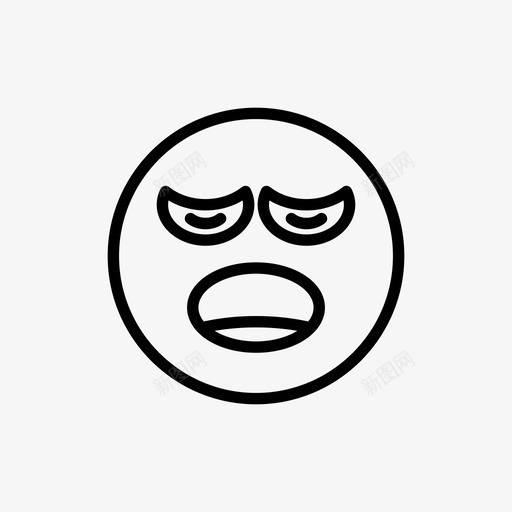 无聊表情情绪图标svg_新图网 https://ixintu.com 情绪 无聊 表情
