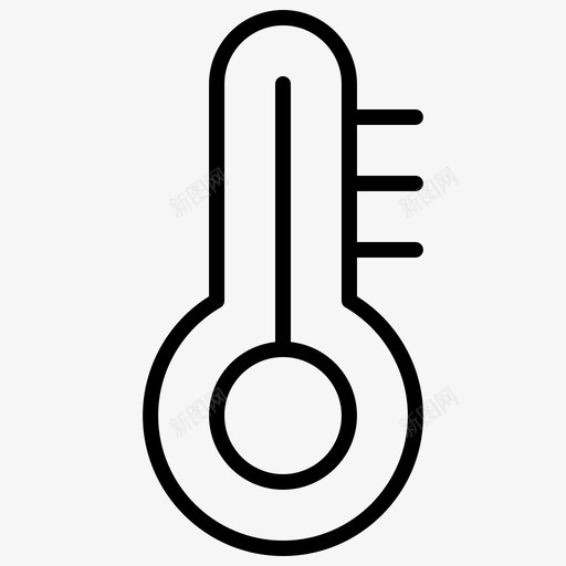 温度海滩夏季图标svg_新图网 https://ixintu.com 夏季 常规 海滩 温度 温度计 线条