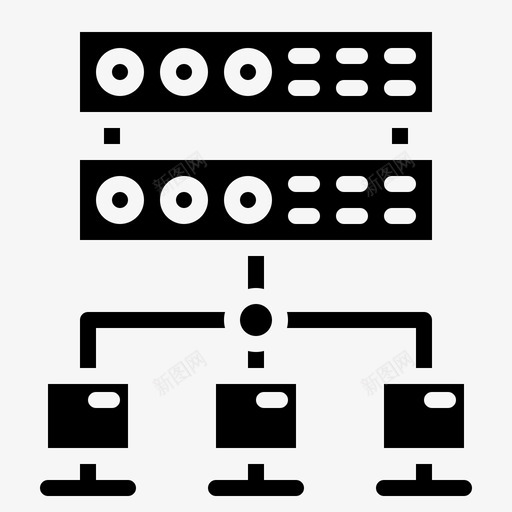 网络网络和数据库填充图标svg_新图网 https://ixintu.com 填充 网络 网络和数据库