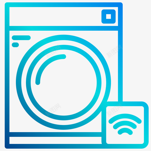 洗衣机智能生活1线性梯度图标svg_新图网 https://ixintu.com 智能 梯度 洗衣机 线性 能生活