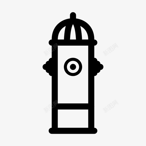 消火栓室外消火栓柱式消火栓图标svg_新图网 https://ixintu.com 公共 图标 安全线 室外 柱式 消火栓