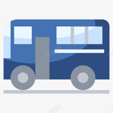公共汽车交通172平坦图标图标