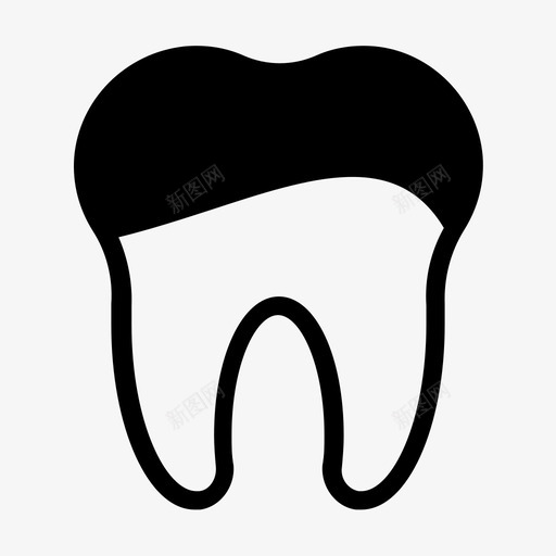 牙齿解剖学口腔图标svg_新图网 https://ixintu.com 口腔 字形 牙线 牙齿 解剖学