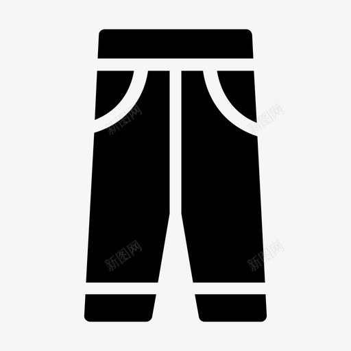 裤子布料牛仔裤图标svg_新图网 https://ixintu.com 布料 时尚和布料线条符号 牛仔裤 衣服 裤子