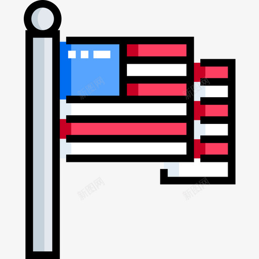 国旗美式足球6线颜色图标svg_新图网 https://ixintu.com 国旗 美式 足球 颜色