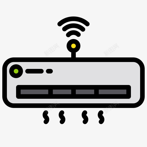 空调智能生活2线性颜色图标svg_新图网 https://ixintu.com 智能 空调 线性 能生活 颜色