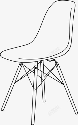 玻璃纤维eames玻璃纤维侧边椅子师图标高清图片