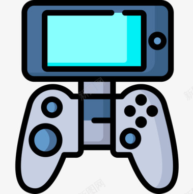 控制器游戏71线性颜色图标图标