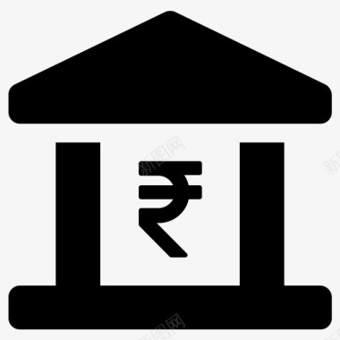 卢比银行印度图标图标