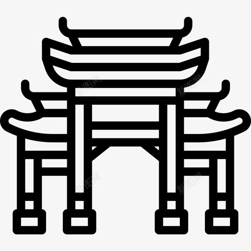 牌坊中国55岁直系图标svg_新图网 https://ixintu.com 55岁 中国 牌坊 直系