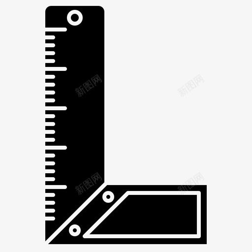 测量角度木匠图标svg_新图网 https://ixintu.com 字形 工具 施工 木匠 正方形 测量 直尺 角度