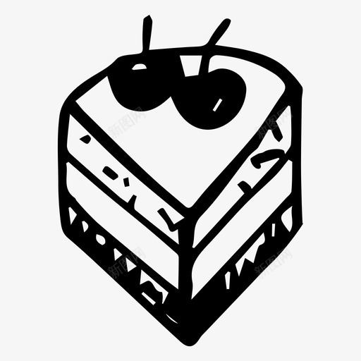 蛋糕蛋糕店纸杯蛋糕图标svg_新图网 https://ixintu.com 甜点 素描 纸杯 蛋糕 食物
