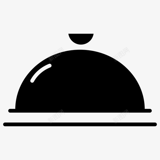 盖子盘子食物图标svg_新图网 https://ixintu.com 厨房 盖子 盘子 食物
