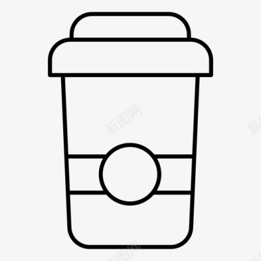 热咖啡杯咖啡外卖一次性咖啡杯图标图标